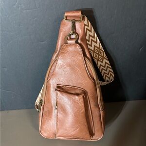 Brown Leather Sling Bag